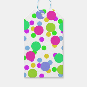 Seamless abstract circles fun confetti dots bright gift tags