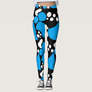 Seamless abstract dots spots modern circles splatt leggings