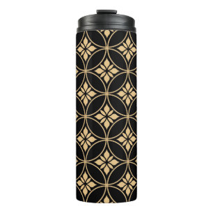 Seamless abstract floral pattern. Vintage backgrou Thermal Tumbler