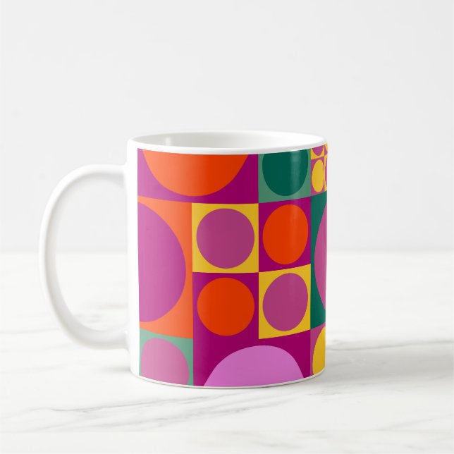 Seamless abstract geometric background pattern,  r coffee mug (Left)