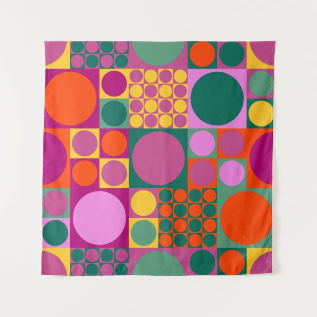 Seamless abstract geometric background pattern,  r tapestry (Front)