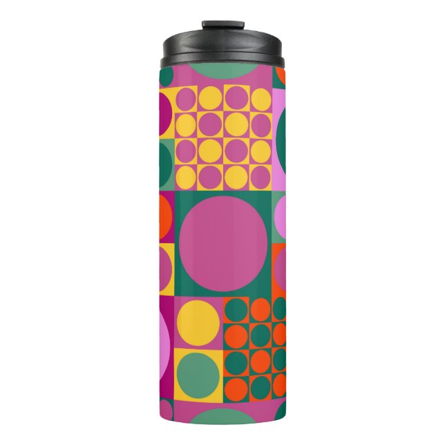 Seamless abstract geometric background pattern,  r thermal tumbler (Front)