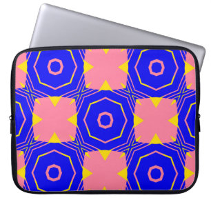 Seamless abstract geometric floral patternabstract laptop sleeve