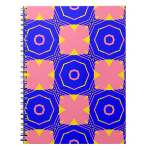 Seamless abstract geometric floral patternabstract notebook