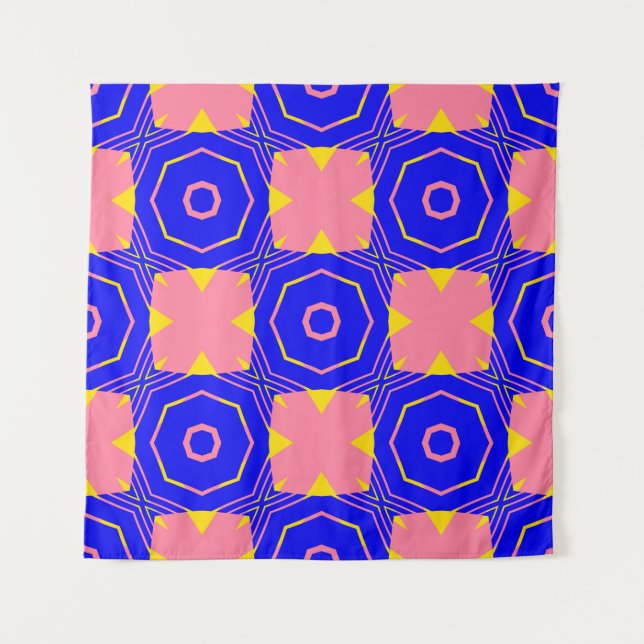 Seamless abstract geometric floral patternabstract tapestry (Front)