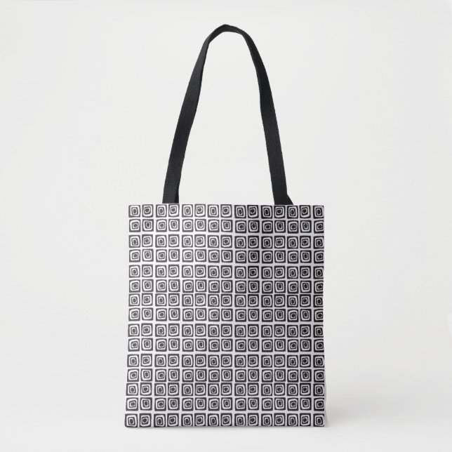 Seamless Abstract Geometric Hand-Drawn Pattern Tote Bag (Front)