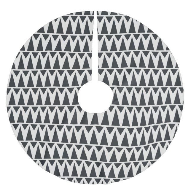 Seamless Abstract Geometric Modern Pattern Brushed Polyester Tree Skirt (Front)