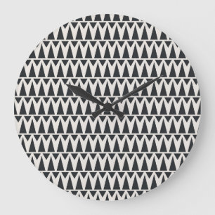 Seamless Abstract Geometric Modern Pattern Large Clock