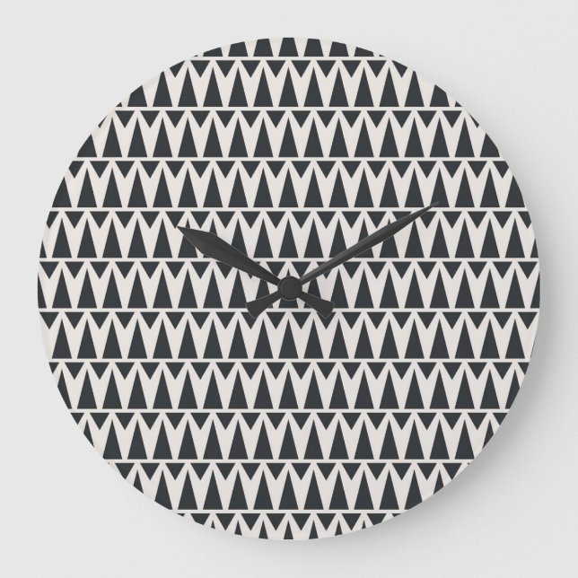 Seamless Abstract Geometric Modern Pattern Large Clock (Front)