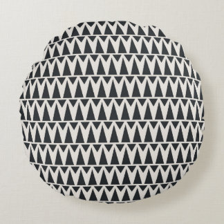 Seamless Abstract Geometric Modern Pattern Round Cushion