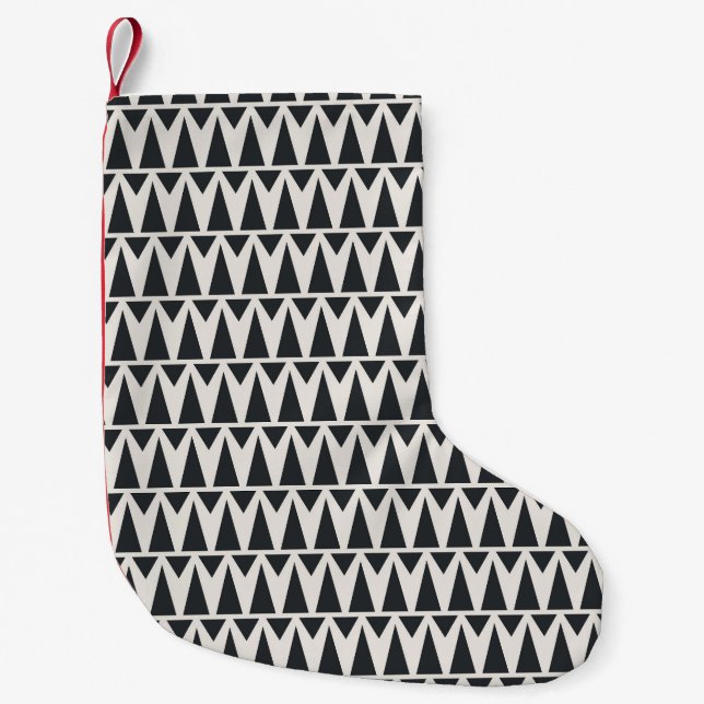 Seamless Abstract Geometric Modern Pattern Small Christmas Stocking (Front)