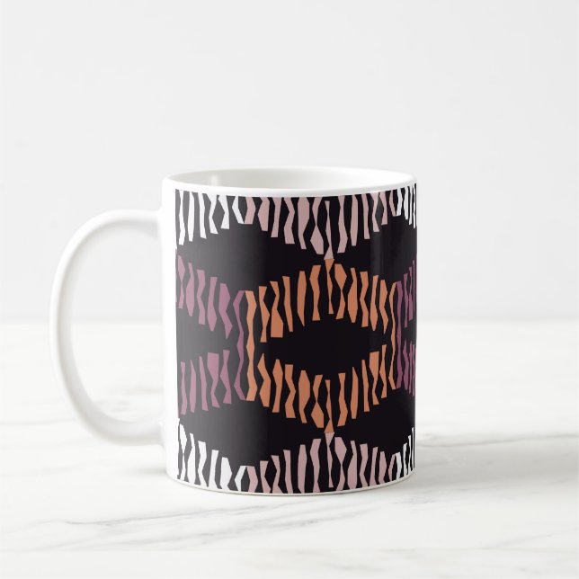 Seamless abstract geometric pattern. Strips. Mosai Coffee Mug (Left)