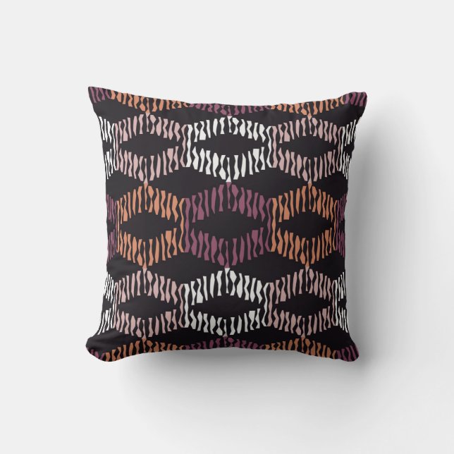 Seamless abstract geometric pattern. Strips. Mosai Cushion (Front)