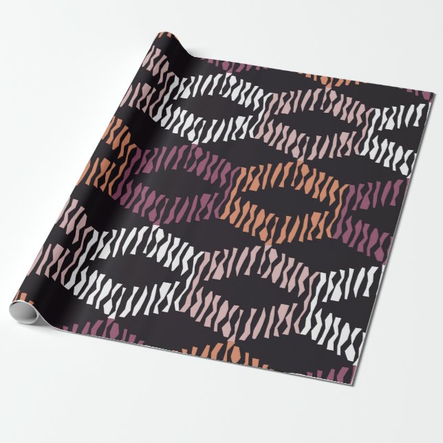 Seamless abstract geometric pattern. Strips. Mosai Wrapping Paper (Unrolled)