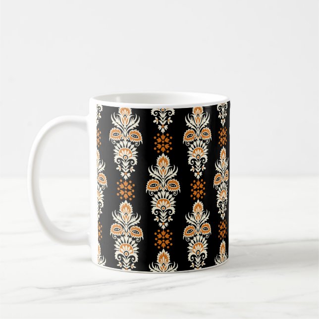 seamless abstract geometrical floral design coffee mug (Left)