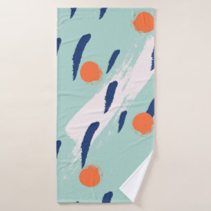 Seamless abstract hand drawn brushstroke shapes pa bath towel