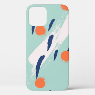 Seamless abstract hand drawn brushstroke shapes pa iPhone 12 case