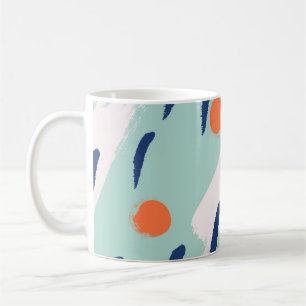 Seamless abstract hand drawn brushstroke shapes pa coffee mug