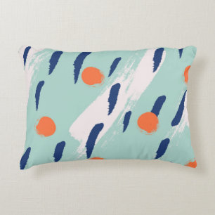 Seamless abstract hand drawn brushstroke shapes pa decorative cushion