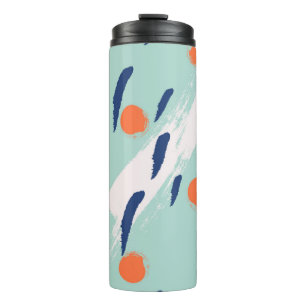Seamless abstract hand drawn brushstroke shapes pa thermal tumbler