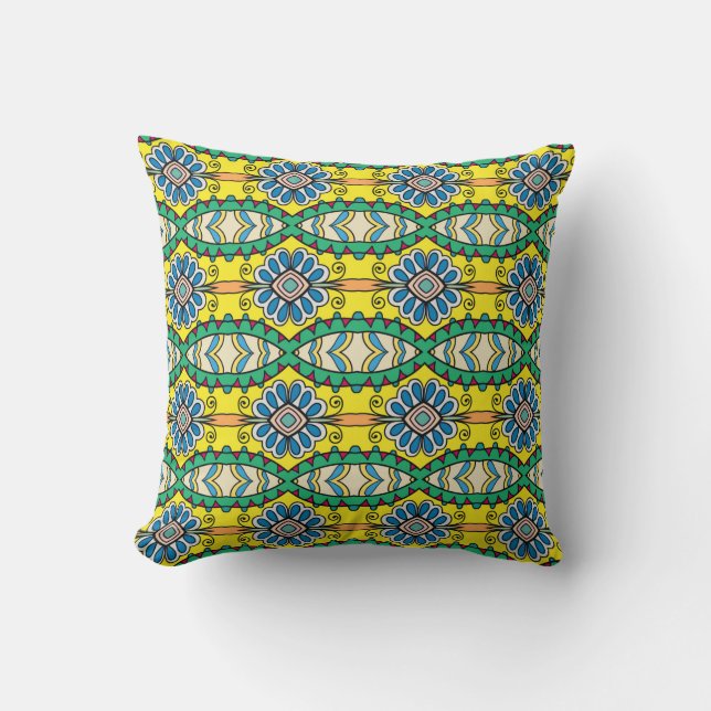 Seamless abstract hand drawn pattern. Decorative s Cushion (Front)