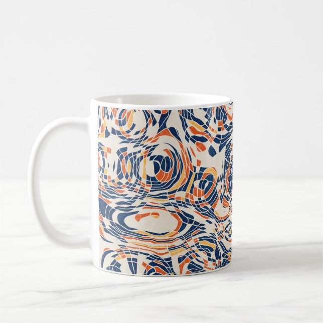 Seamless abstract line geo pattern. High quality i Coffee Mug (Left)