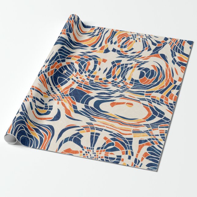 Seamless abstract line geo pattern. High quality i Wrapping Paper (Unrolled)