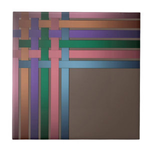 Seamless abstract lines striped silk satin ribbons ceramic tile
