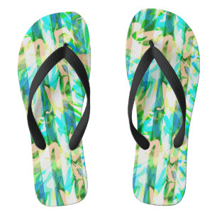 Seamless abstract modern brush stroke multicolor d thongs