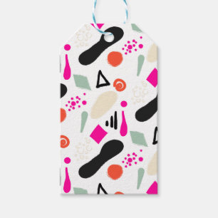 Seamless abstract modern circles fun dots geometri gift tags