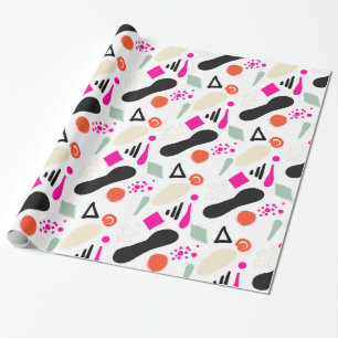 Seamless abstract modern circles fun dots geometri wrapping paper