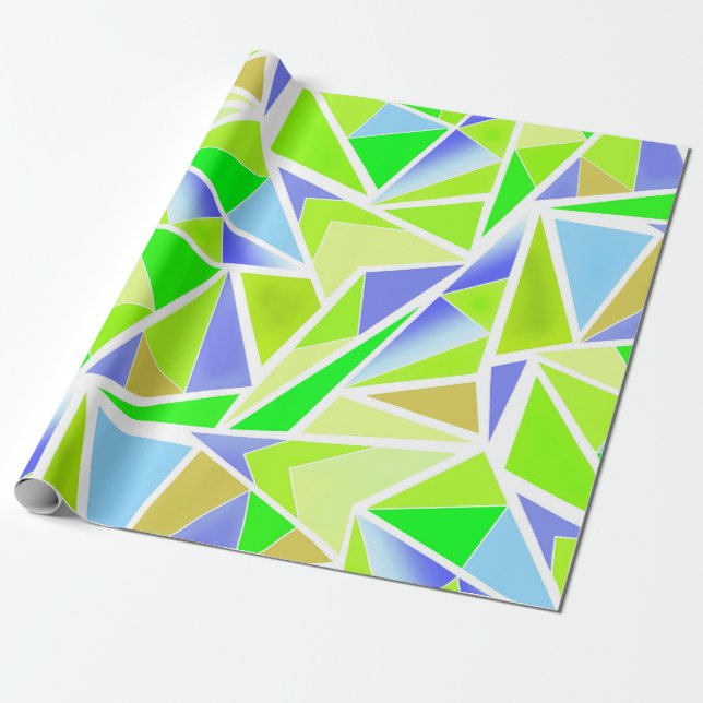 Seamless abstract modern geometrical shapes triang wrapping paper (Unrolled)