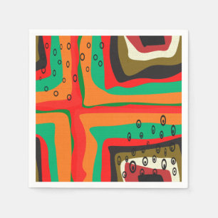 Seamless abstract modern retro colours pattern ora napkin