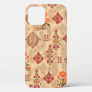 Seamless abstract mughal floral pattern iPhone 12 case