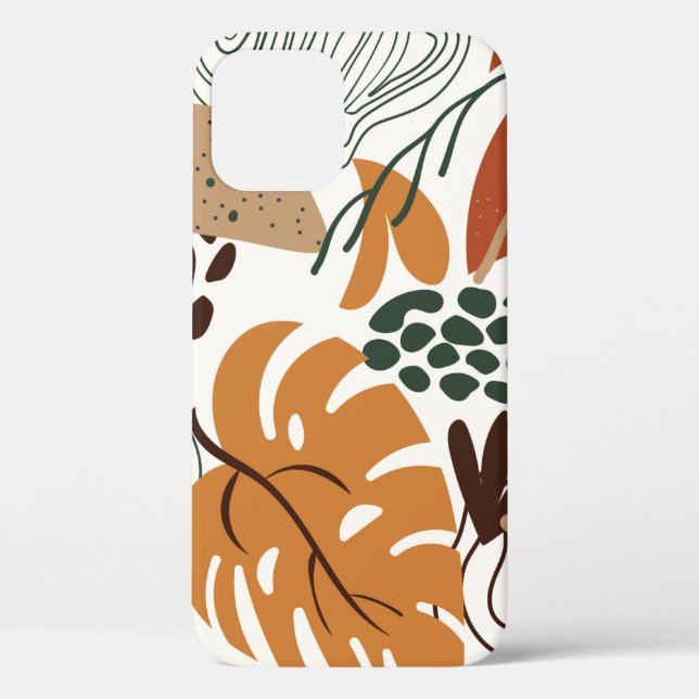 Seamless abstract nature pattern on white backgrou Case-Mate iPhone case (Back)