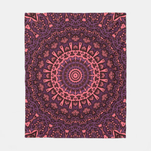 Seamless abstract ornamental mosaic kaleidoscope p fleece blanket