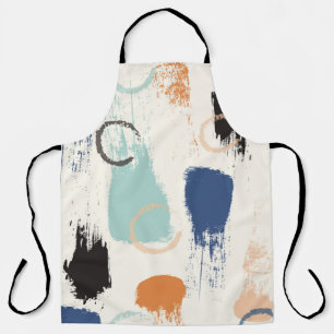 Seamless abstract pastel brush strokes pattern bac apron