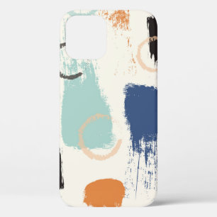 Seamless abstract pastel brush strokes pattern bac iPhone 12 case