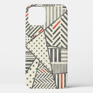 Seamless abstract patchwork in retro colors. Endle iPhone 12 Case