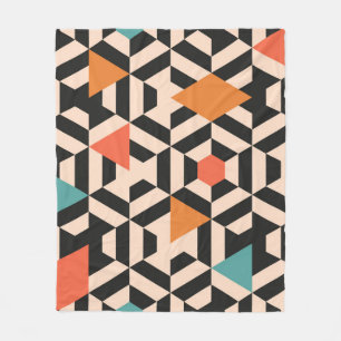 Seamless abstract pattern of geometric shapes. Geo Fleece Blanket