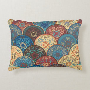 Seamless abstract pattern of trendy coloured abstr decorative cushion