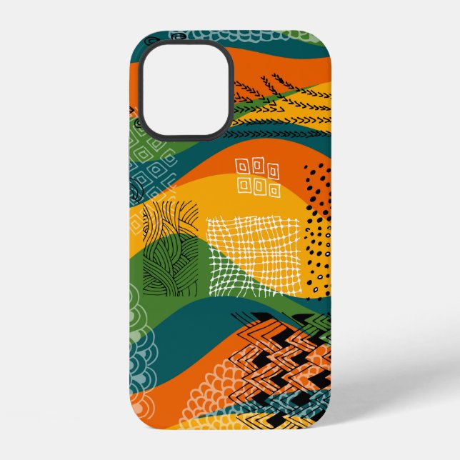 Seamless abstract pattern of undulating patches de iPhone case (Back)