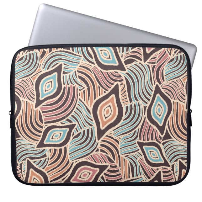 Seamless abstract pattern with the image of geomet laptop sleeve (Front)