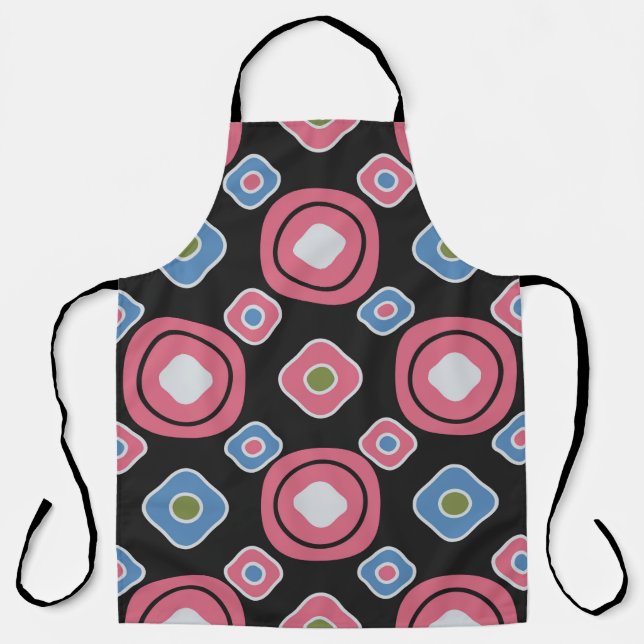 Seamless abstract pattern with the image of oval g apron (Front)