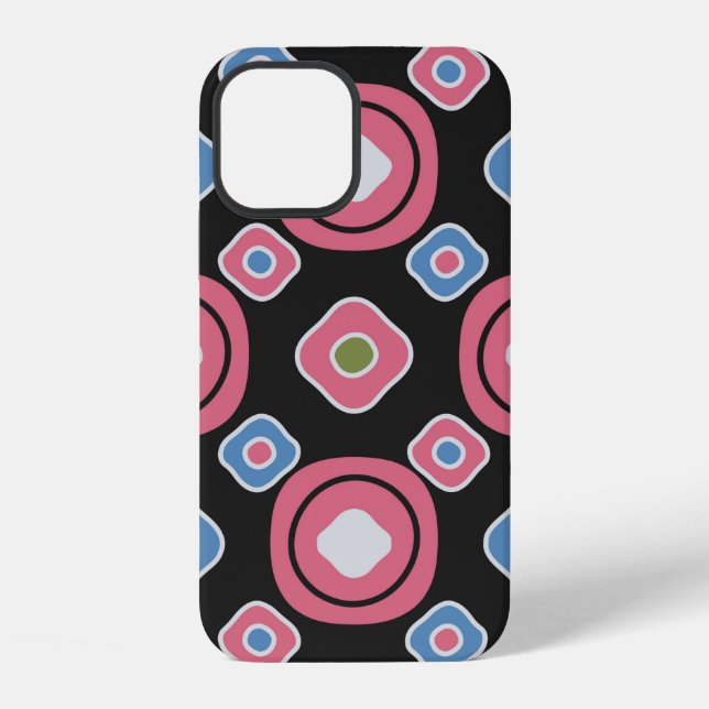 Seamless abstract pattern with the image of oval g iPhone case (Back)