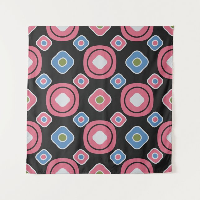 Seamless abstract pattern with the image of oval g tapestry (Front)