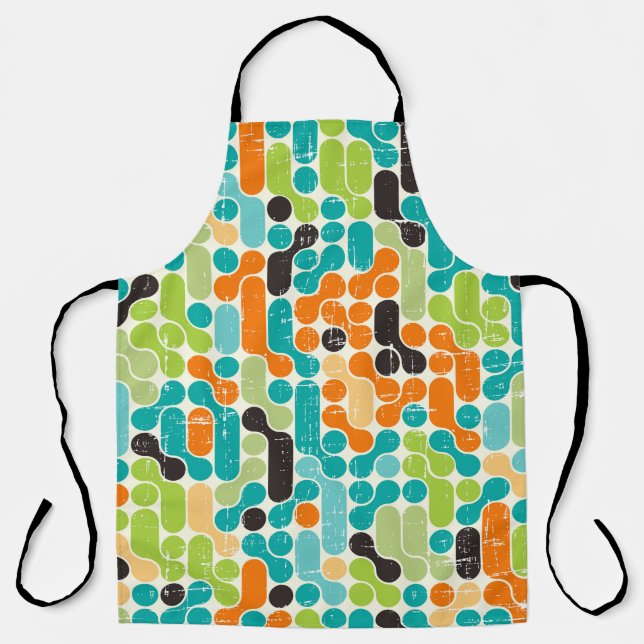 Seamless abstract retro geometric pattern apron (Front)