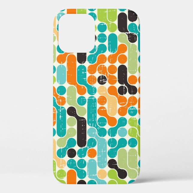 Seamless abstract retro geometric pattern Case-Mate iPhone case (Back)