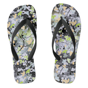 Seamless abstract spring tree branches leaves blac thongs