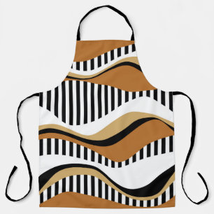 Seamless abstract stripes, wave with colourful amo apron